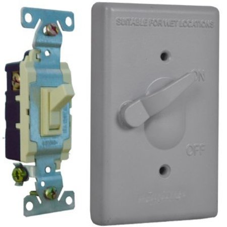 HUBBELL ME GRY 1G Switch Cover TSS101